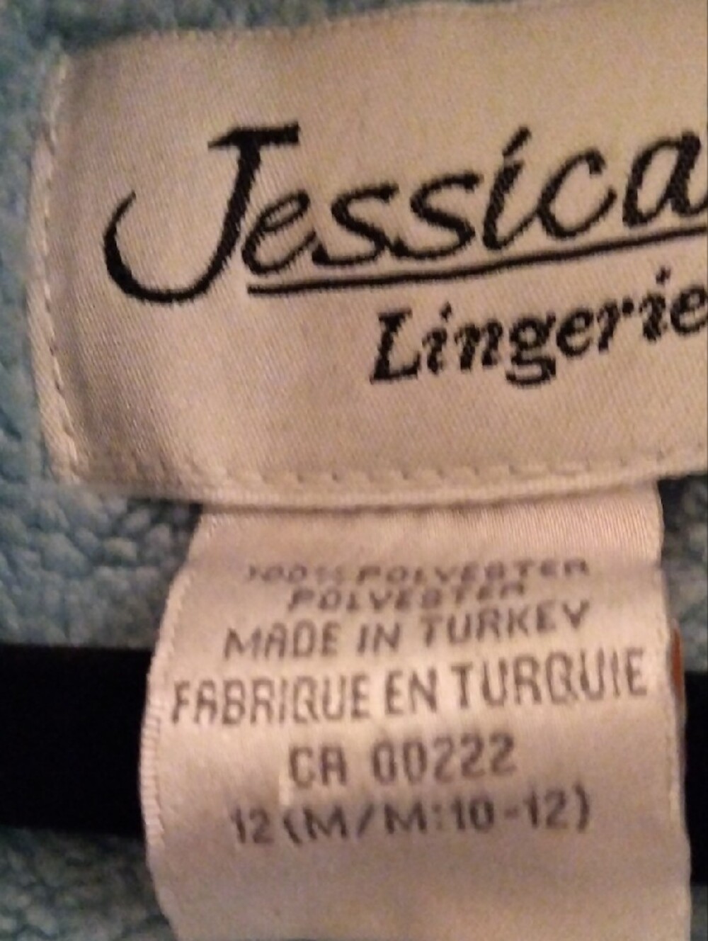 Jessica Light Blue Plush Robe - Picture 3 of 7